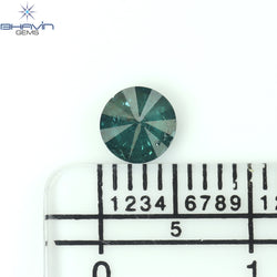 0.56 CT ラウンド ダイヤモンド ナチュラル ルース ダイヤモンド ブルー カラー I3 クラリティ (5.16 MM)