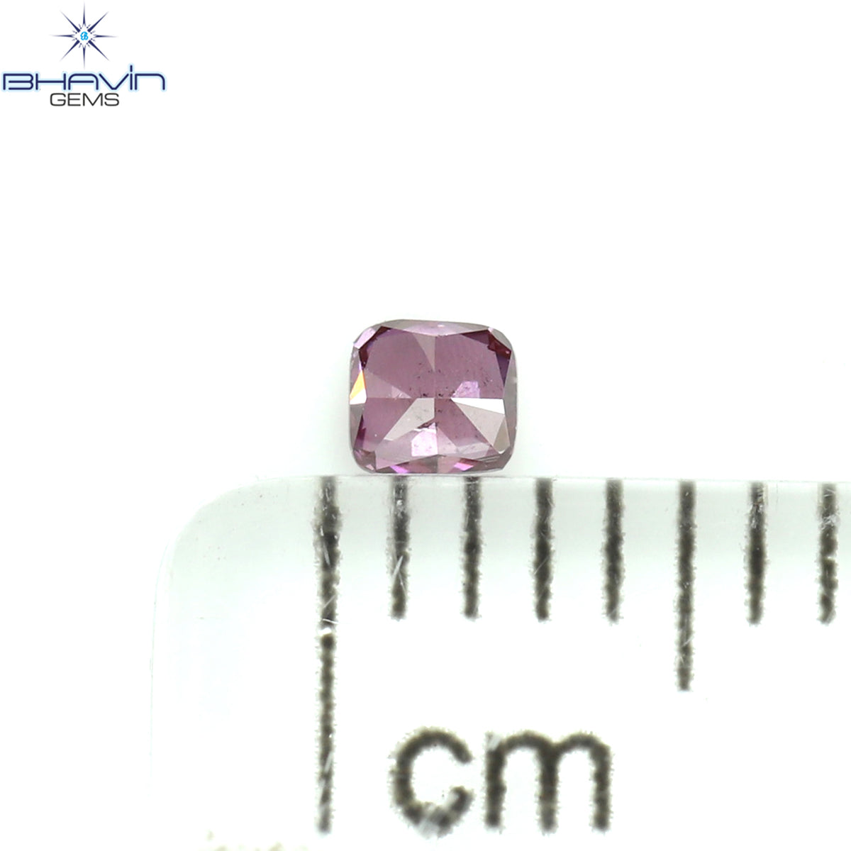 0.07 CT Natural Cushion Diamond Enhanced Pink Color Clarity VS2 (2.36 MM)