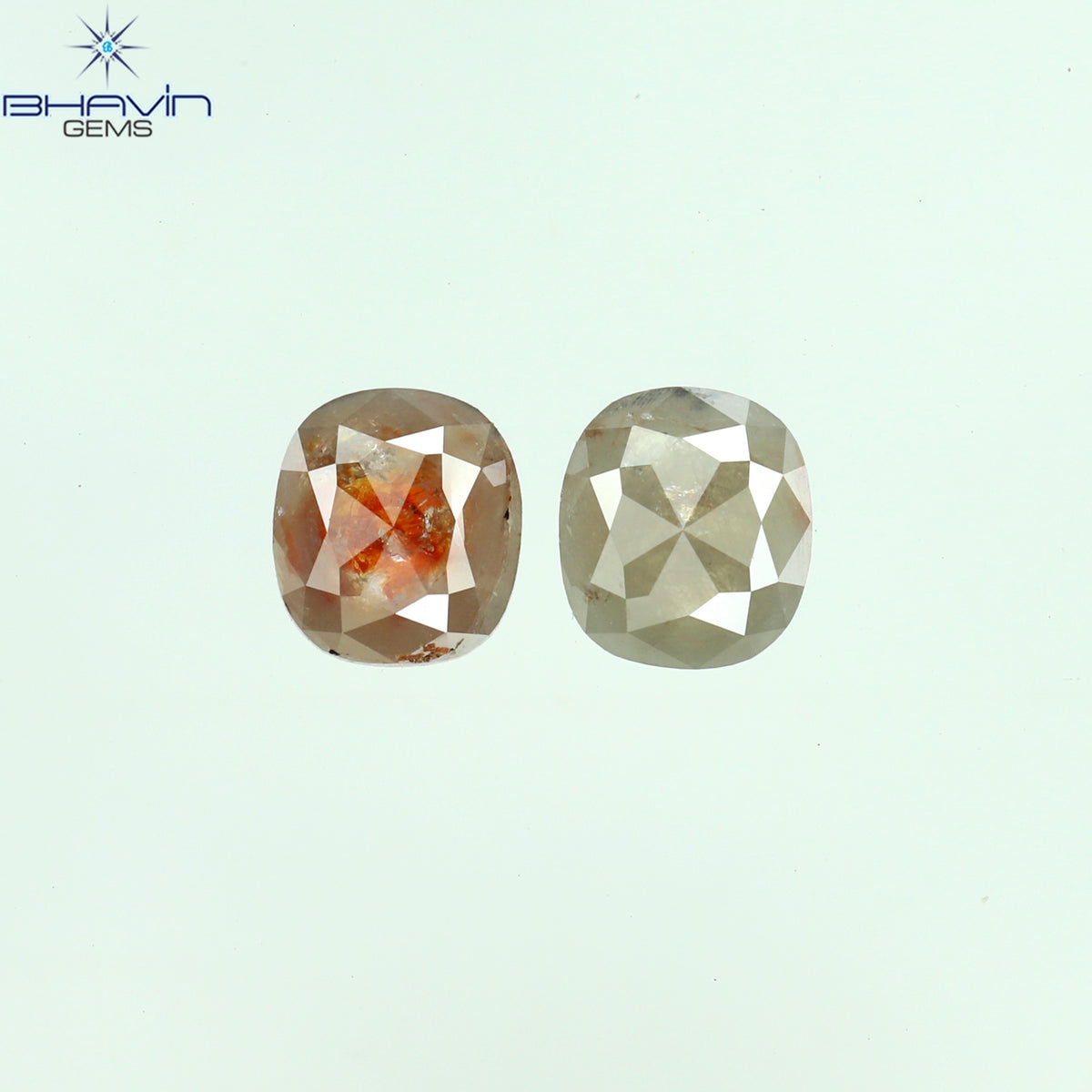 1.00 CT/3 ピース ミックス シェイプ ナチュラル ダイヤモンド ソルト アンド ペッパー カラー I3 クラリティ (4.30 MM)