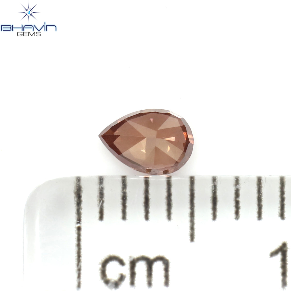 0.16 CT ペアシェイプ ナチュラル ダイヤモンド ピンク色 VS2 クラリティ (4.25 MM)