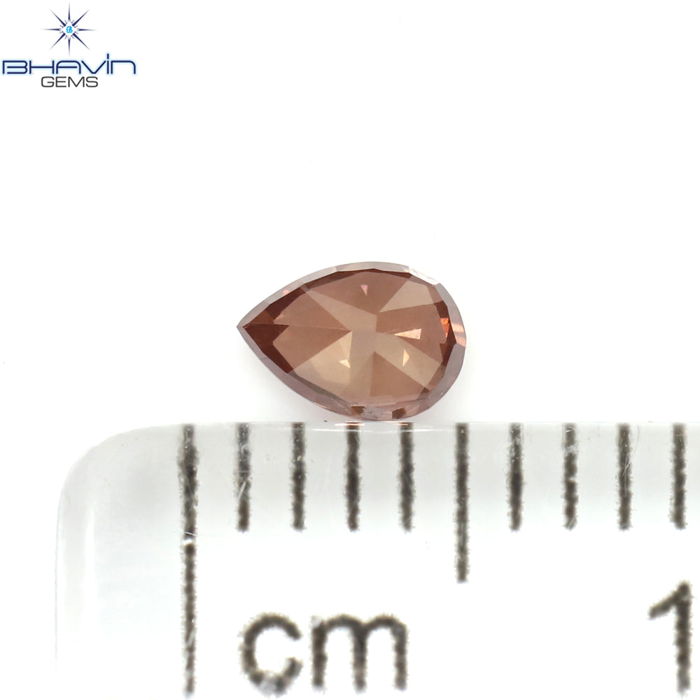 0.16 CT Pear Shape Natural Diamond Pink Color VS2 Clarity (4.25 MM)