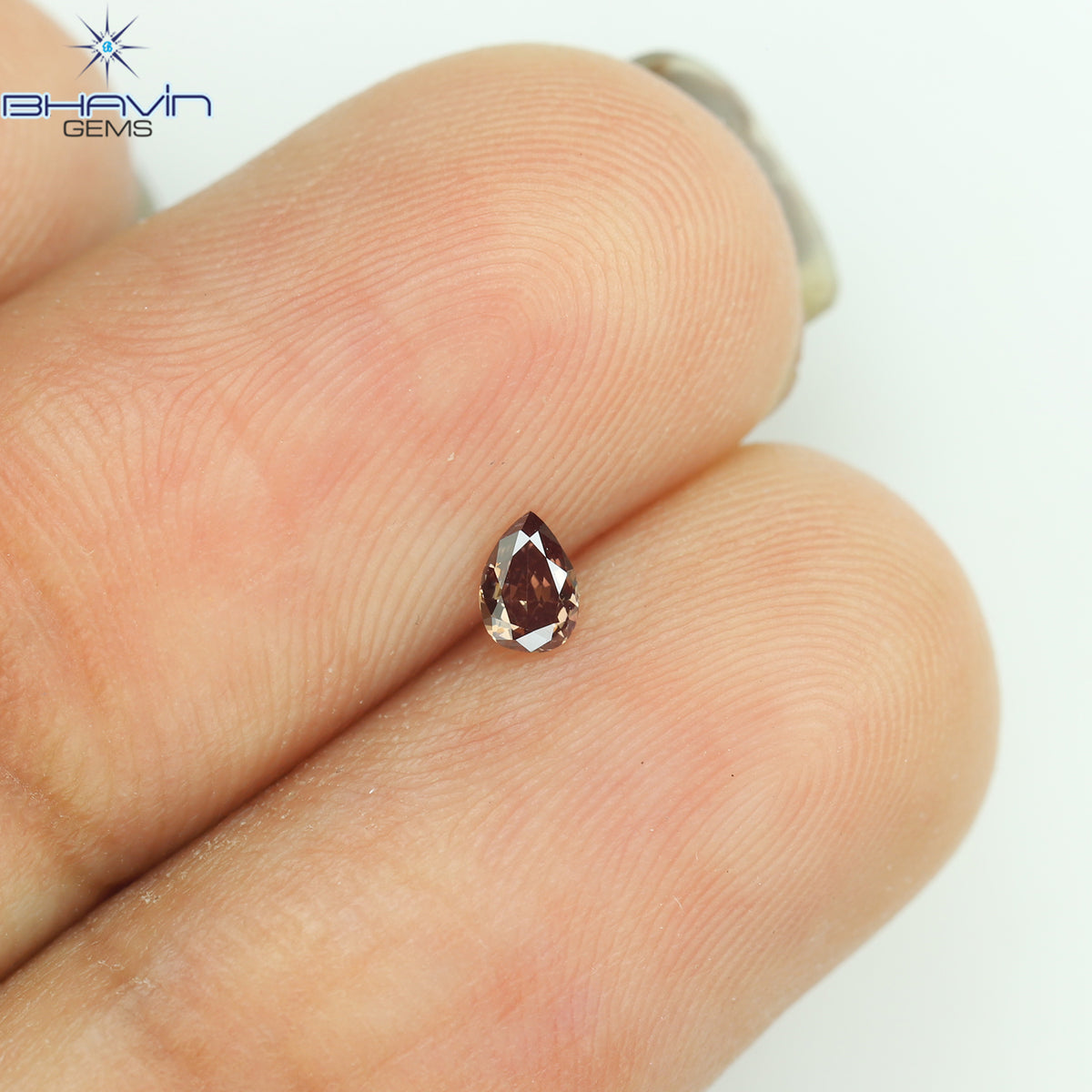 0.08 CT Natural Pear Diamond Enhanced Pink Color Clarity VS1 (3.42 MM)