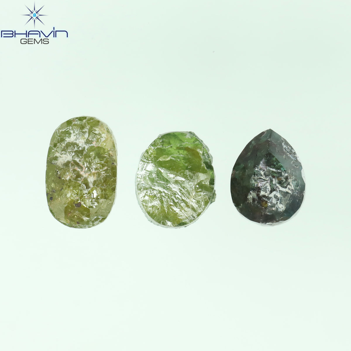 2.40 CT/3 Pcs Natural Mix Rough Diamond Enhanced Mix Color Clarity I3 (6.85 MM)