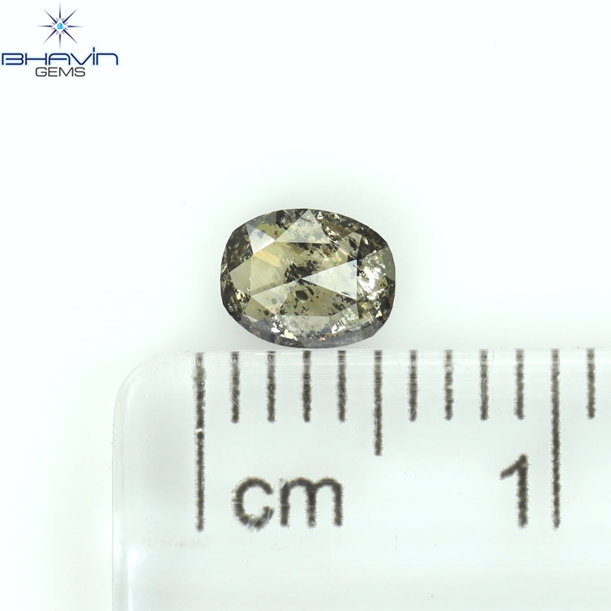 0.39 CT Natural Oval Diamond Salt And Pepper Color Clarity I3 (4.95 MM)