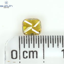 0.35 CT クッション シェイプ ナチュラル ダイヤモンド オレンジ色 VS1 クラリティ (4.00 MM)