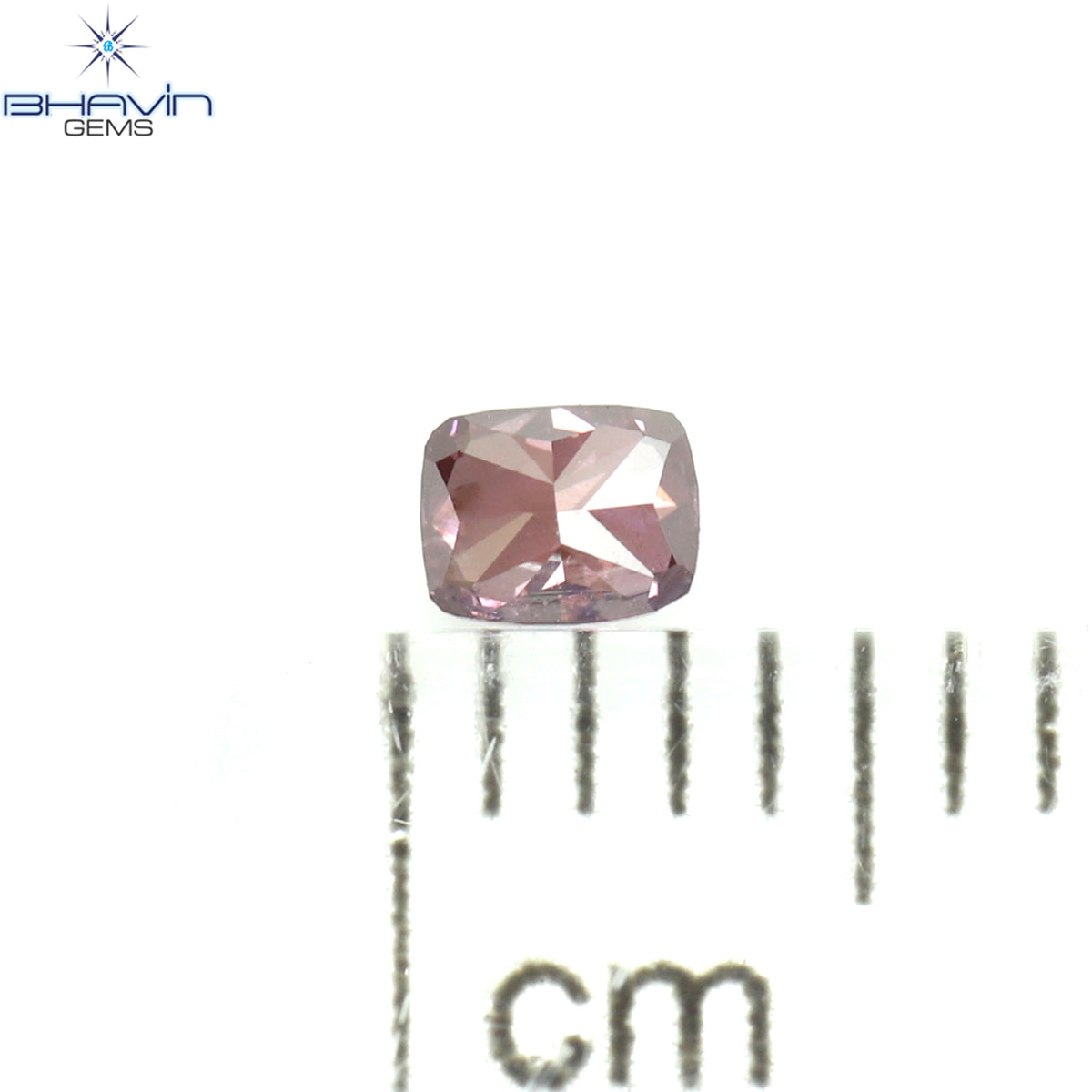 0.11 CT Natural Cushion Diamond Enhanced Pink Color Clarity SI1 (3.04 MM)