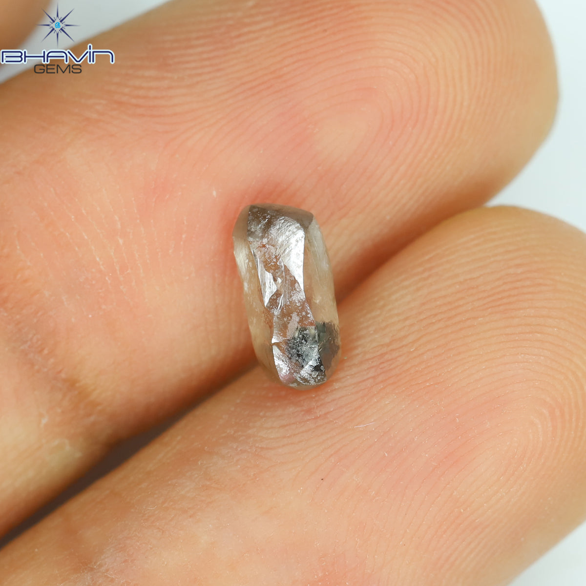 0.84 CT ラフシェイプ ナチュラル ダイヤモンド ピンク色 SI クラリティ (7.26 MM)