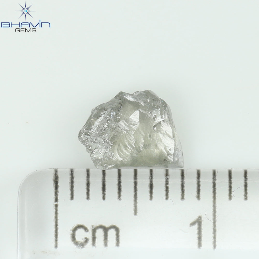 0.78 CT Rough Shape Natural Loose Diamond Gray Color SI1 Clarity (6.87 MM)