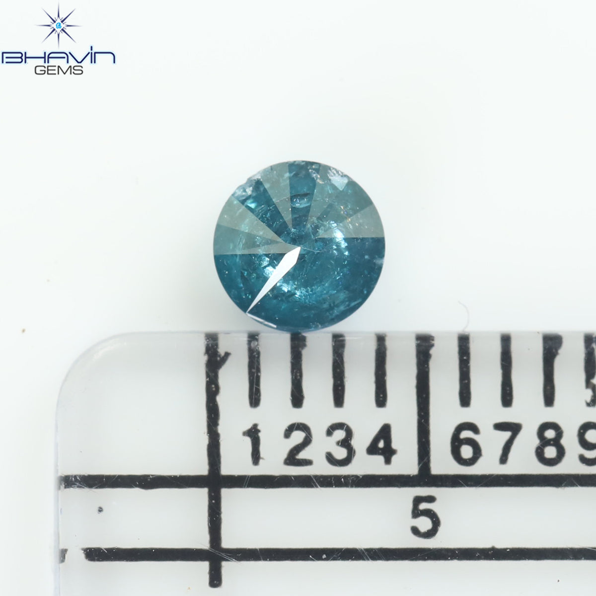 0.30 CT ラウンド ダイヤモンド ナチュラル ルース ダイヤモンド ブルー カラー I3 クラリティ (4.06 MM)