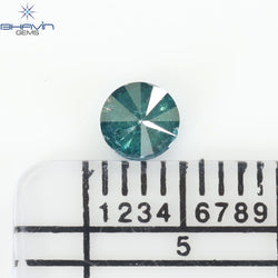 0.27 CT ラウンド ダイヤモンド ナチュラル ルース ダイヤモンド ブルー カラー I3 クラリティ (4.10 MM)