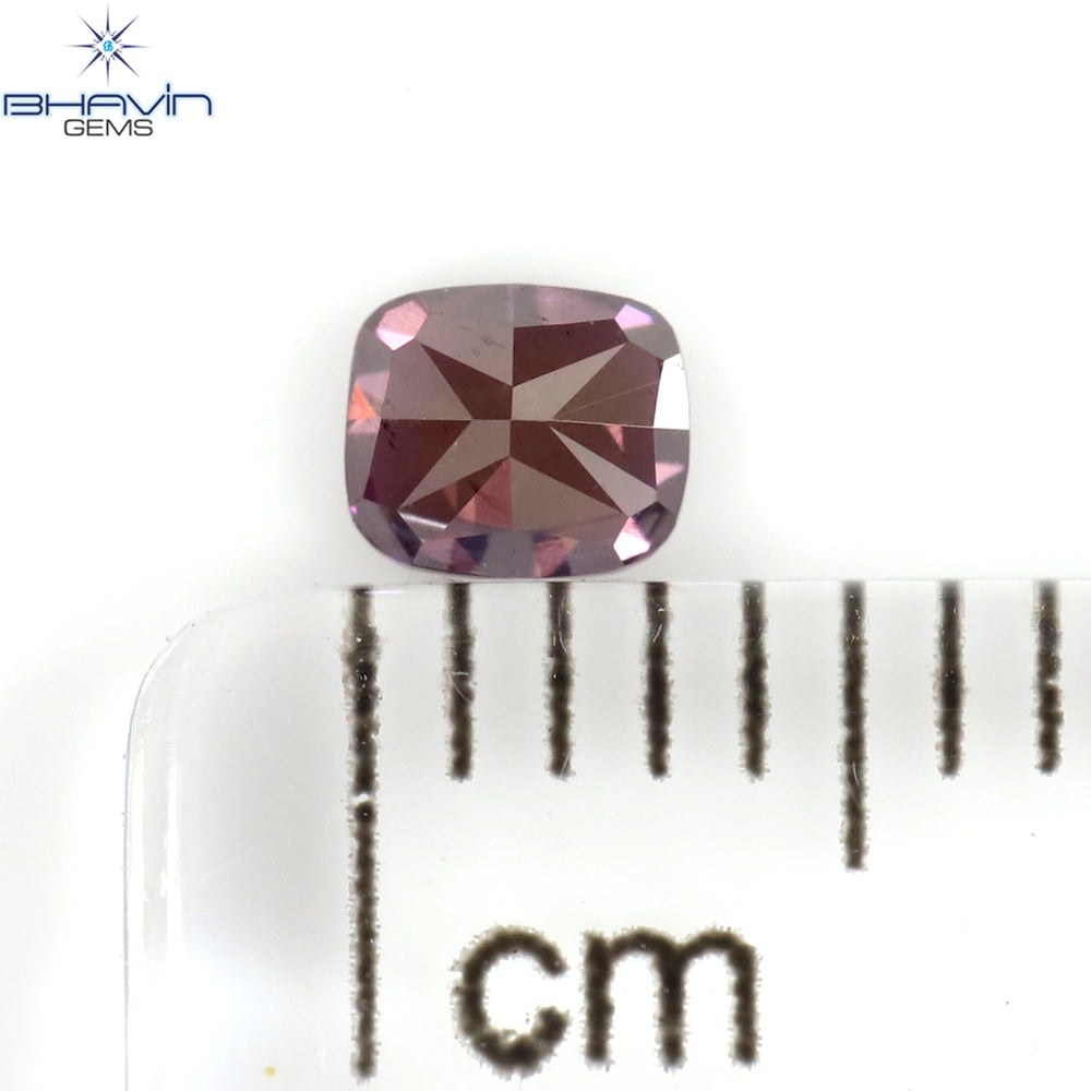 0.20 CT クッション シェイプ ナチュラル ルース ダイヤモンド 強化ピンク色 VS2 クラリティ (3.60 MM)