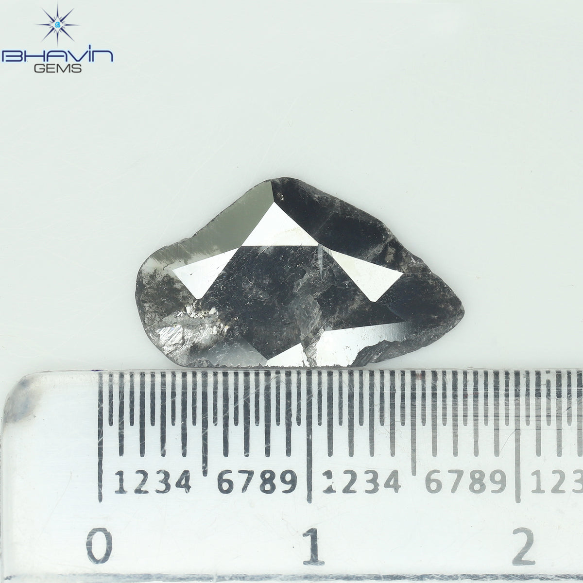 1.76 CT Slice Natural Diamond Salt And Pepper Color Clarity I3 (14.15 MM)