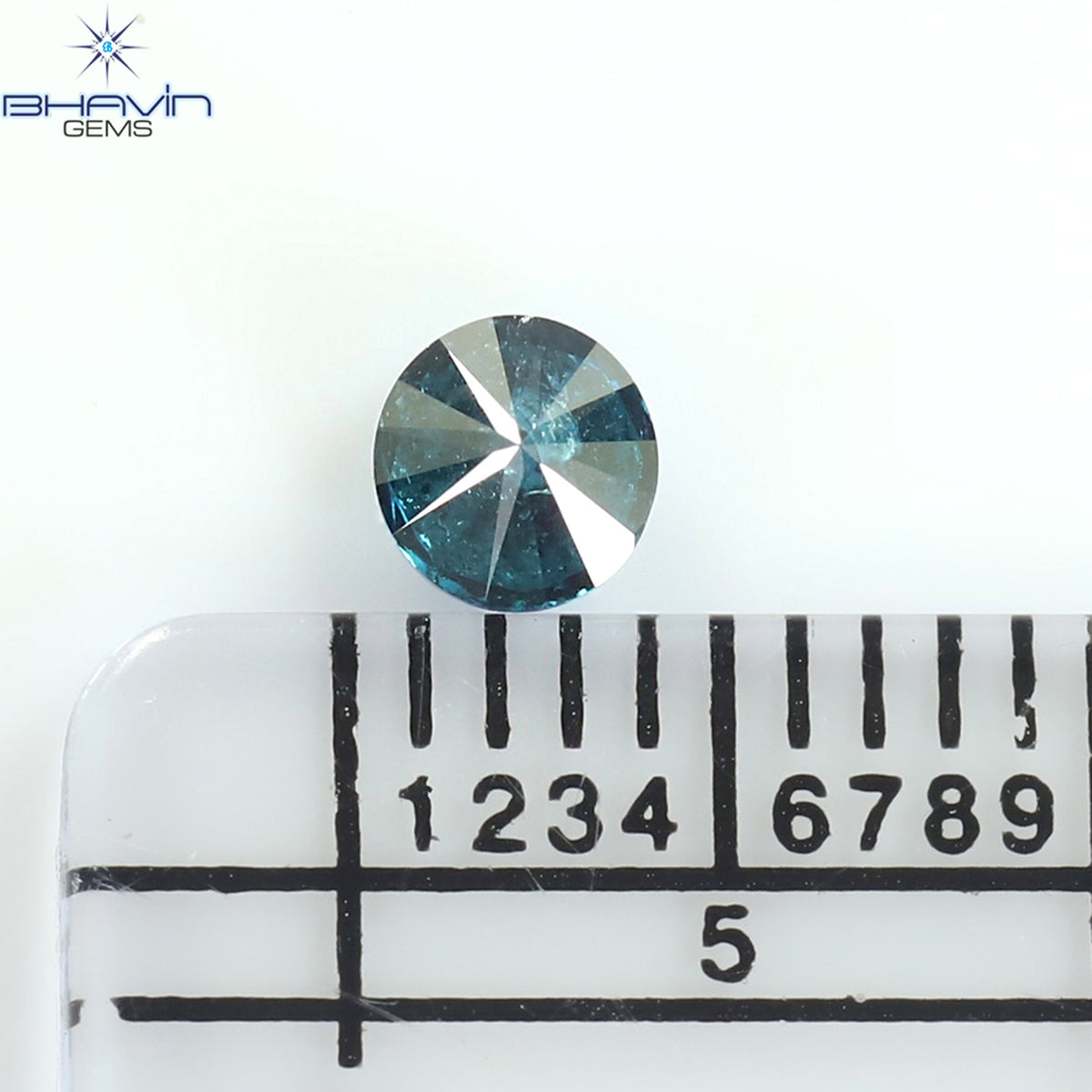0.25 CT Natural Round Diamond Enhanced Blue Color Clarity I3 (3.79 MM)