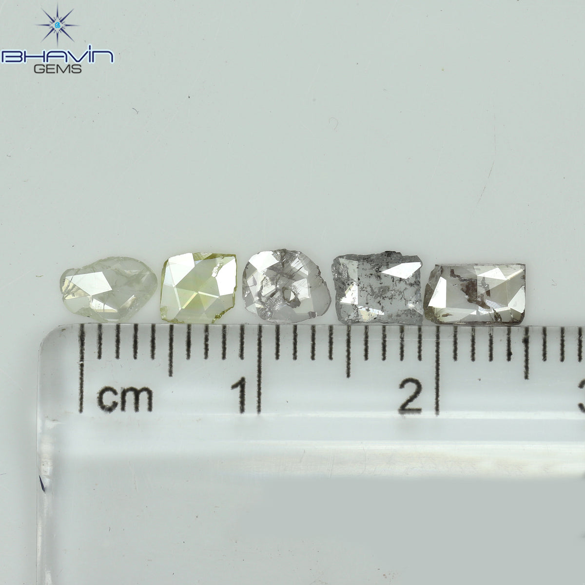 0.90 CT/5 Pcs Natural Rosecut Polki Diamond White Color Clarity I2 (5.75 MM)