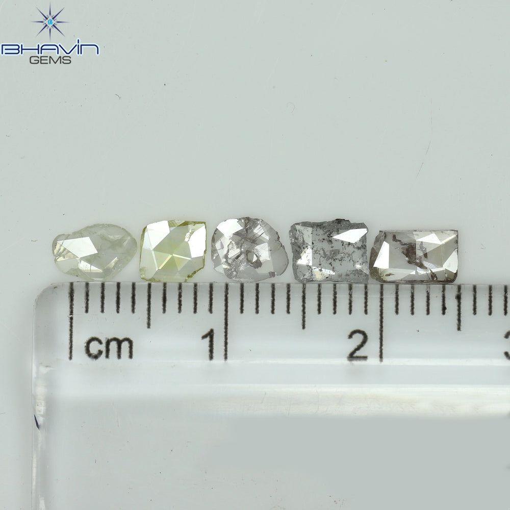 0.90 CT/5 Pcs Rosecut Polki Shape Natural Diamond White Color I2 Clarity (5.75 MM)