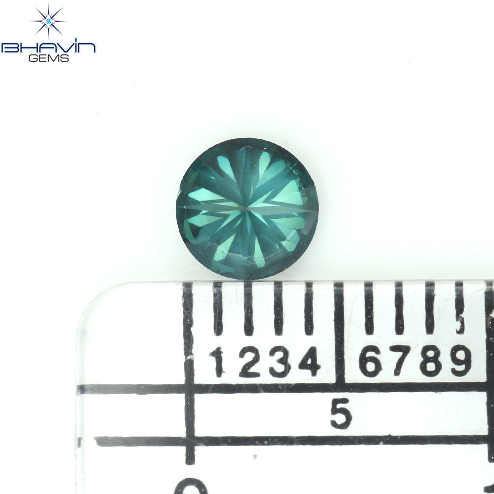 0.45 CT Natural Round Diamond Enhanced Blue Color Clarity SI2 (4.75 MM)