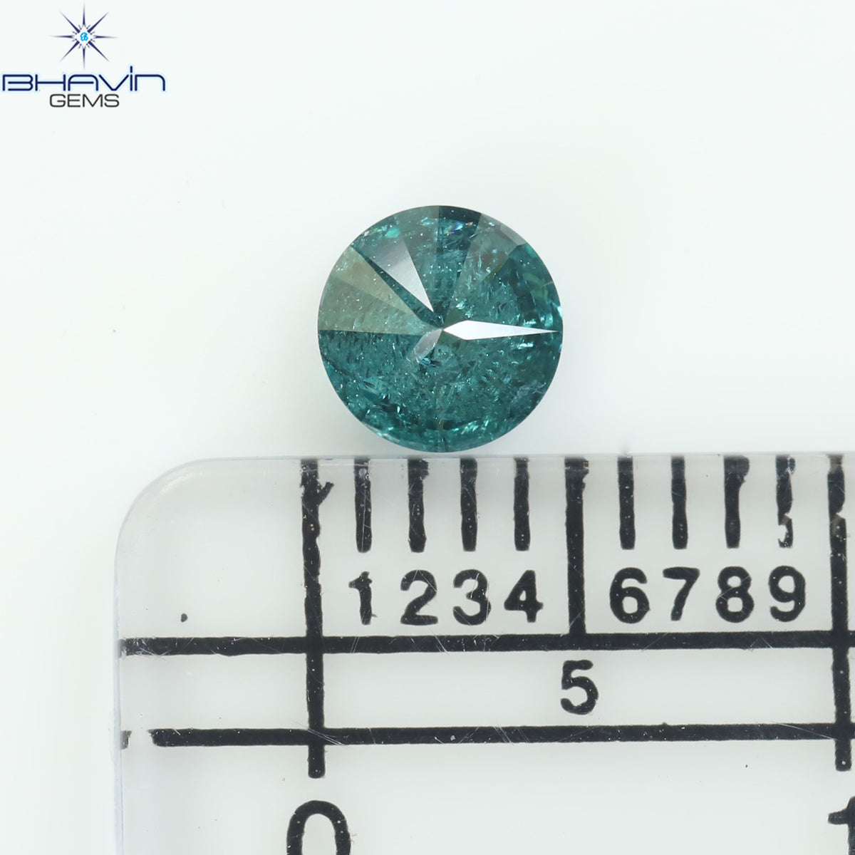 0.40 CT Natural Round Diamond Enhanced Blue Color Clarity I3 (4.67 MM)
