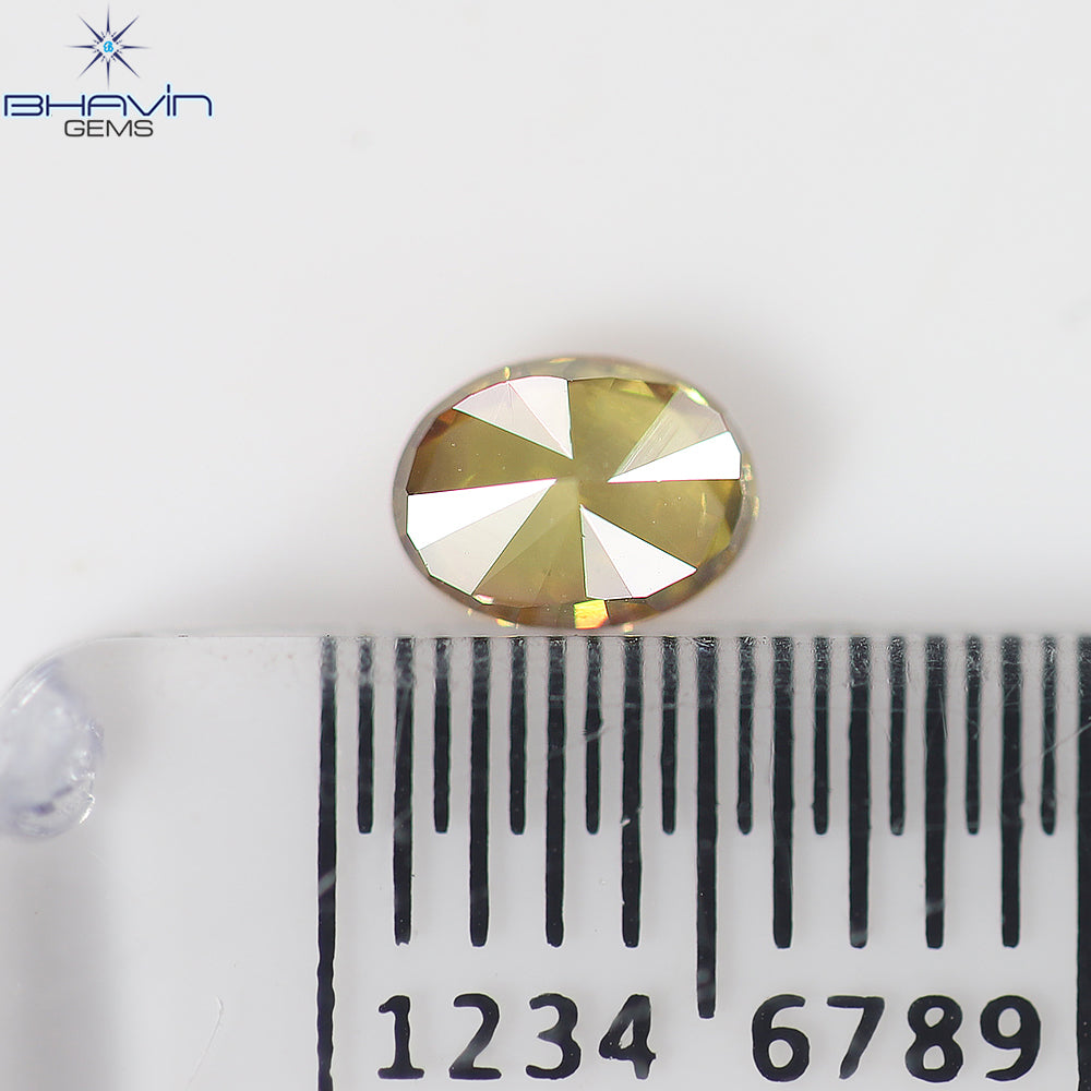 0.33 CT、オーバル ダイヤモンド、ブラウン ピンク色、天然ルース ダイヤモンド、クラリティ SI1、(4.82 MM)