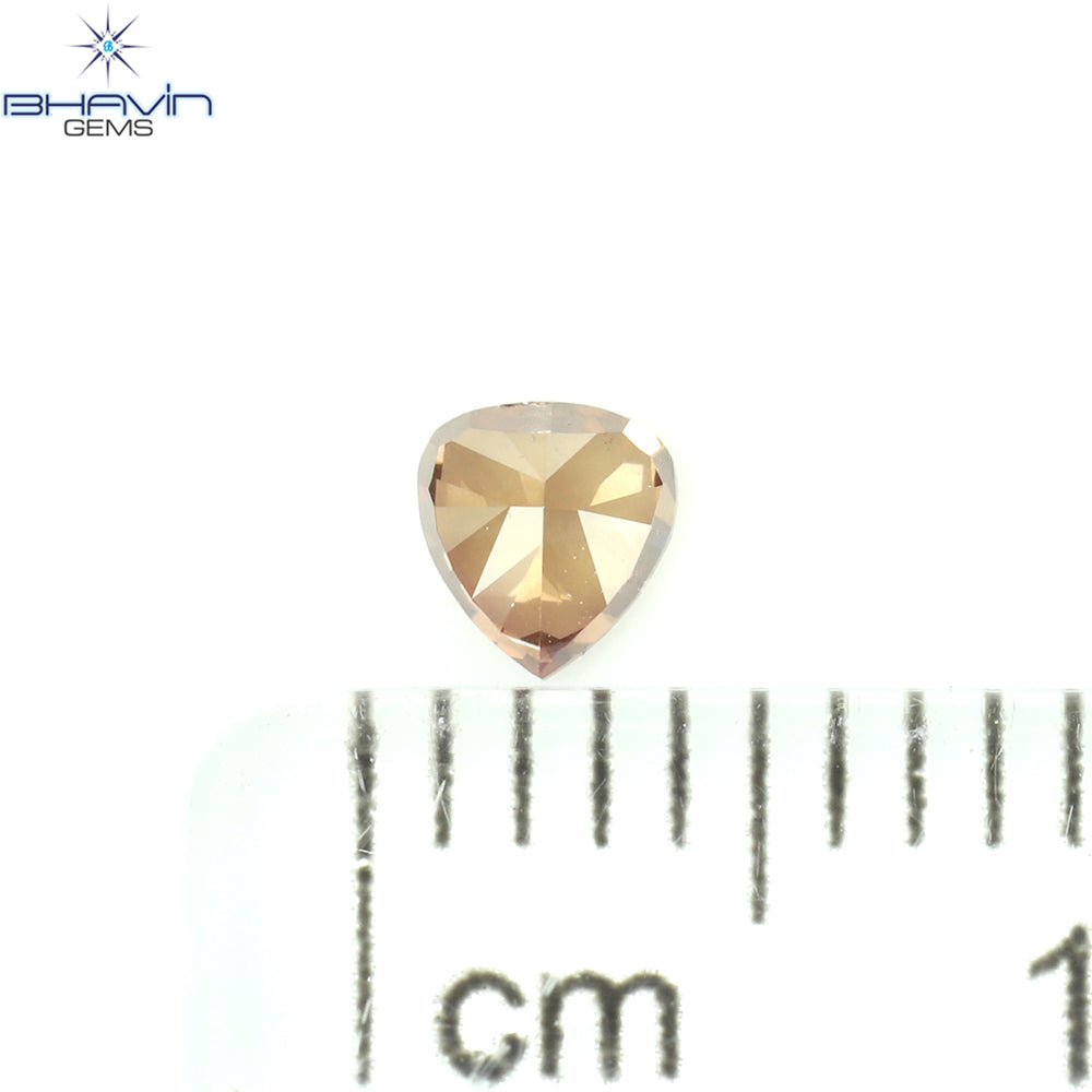 0.20 CT Heart Shape Natural Diamond Enhanced Pink Color SI1 Clarity (3.58 MM)