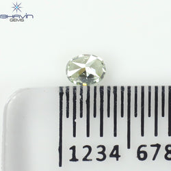 0.09 CT Oval Shape Natural Diamond Blueish Green Color VS2 Clarity (2.97 MM)