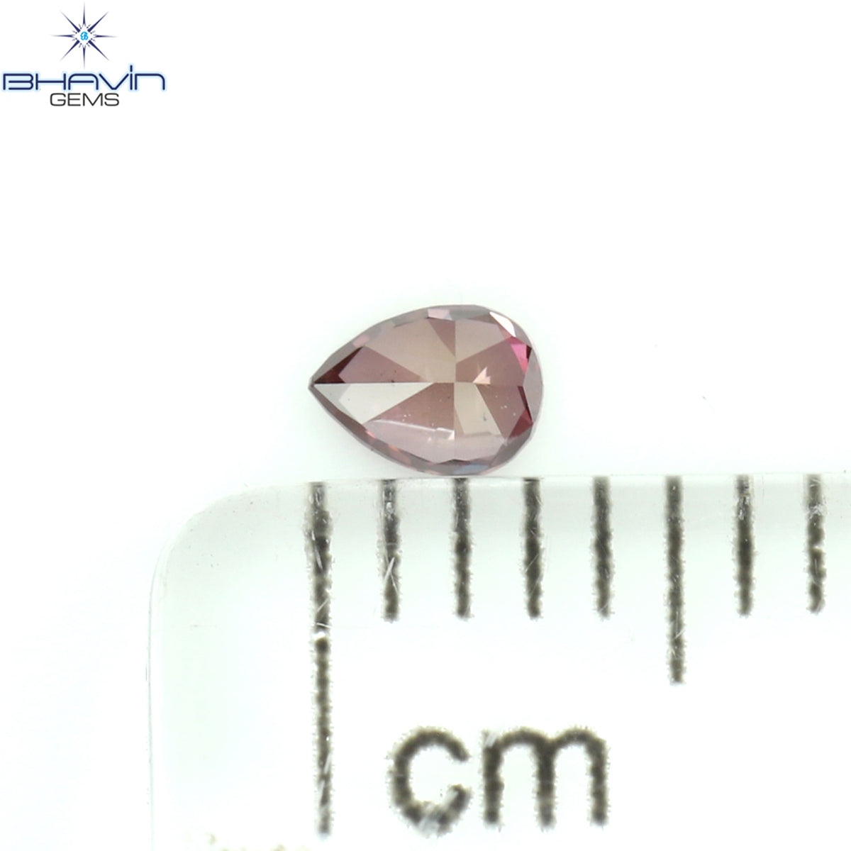 0.08 CT Natural Pear Diamond Enhanced Pink Color Clarity VS2 (3.35 MM)