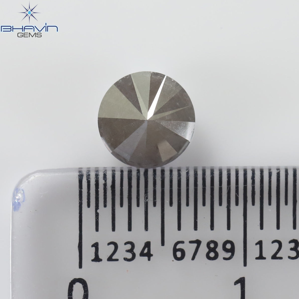 1.07 CT Natural Round Diamond Gray Color Clarity I3 (5.89 MM)