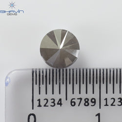 1.07 CT Round Shape Natural Loose Diamond Gray Color I3 Clarity (5.89 MM)