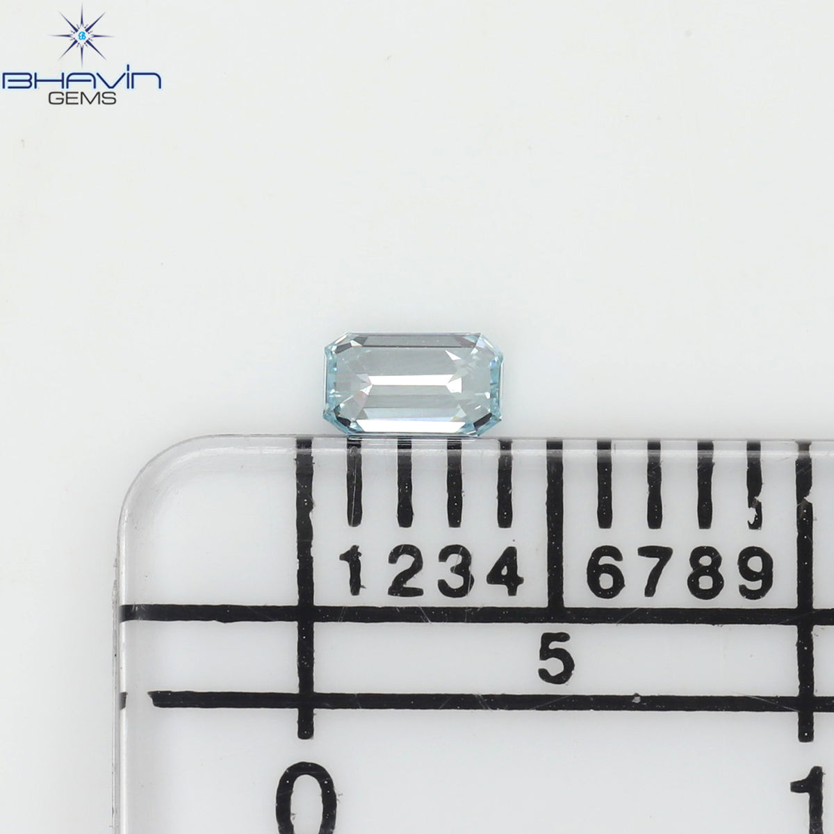 0.09 CT Natural Emerald Diamond Enhanced Greenish Blue Color Clarity VS1 (3.58 MM)