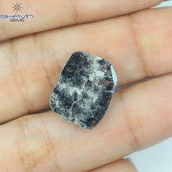 2.70 CT Slice Shape Natural Diamond Salt And Pepper Color I3 Clarity (15.64 MM)