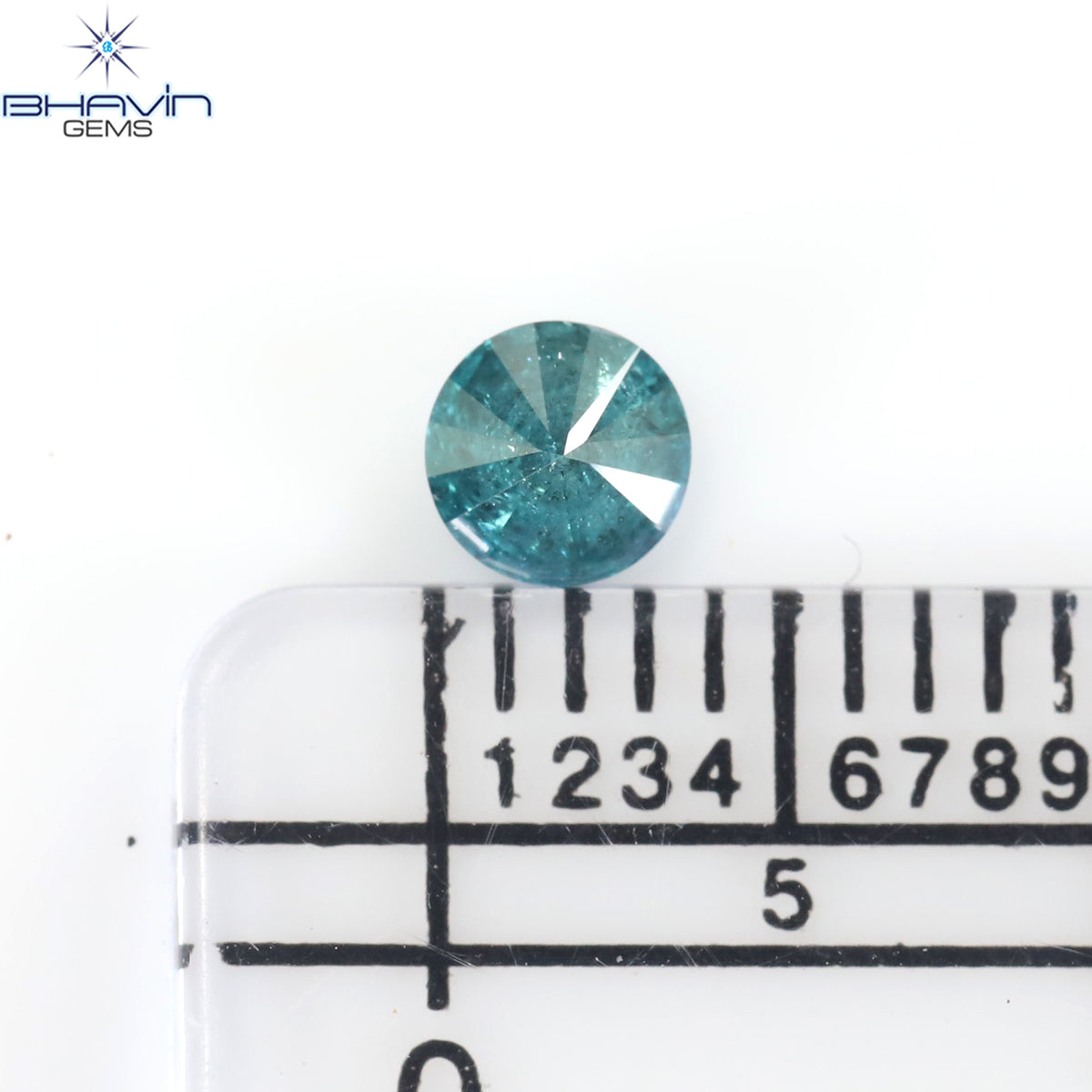 0.24 CT Natural Round Diamond Enhanced Blue Color Clarity I3 (3.85 MM)