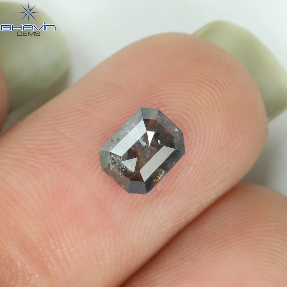 0.83 CT Natural Emerald Diamond Salt And Pepper Color Clarity I3 (5.97 MM)