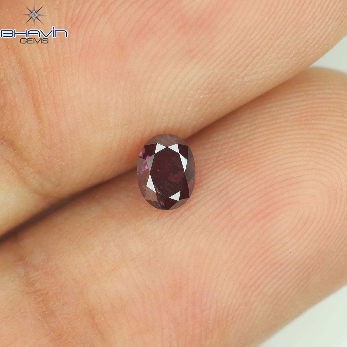 0.30 CT Natural Oval Diamond Enhanced Pink Color Clarity I1 (4.42 MM)