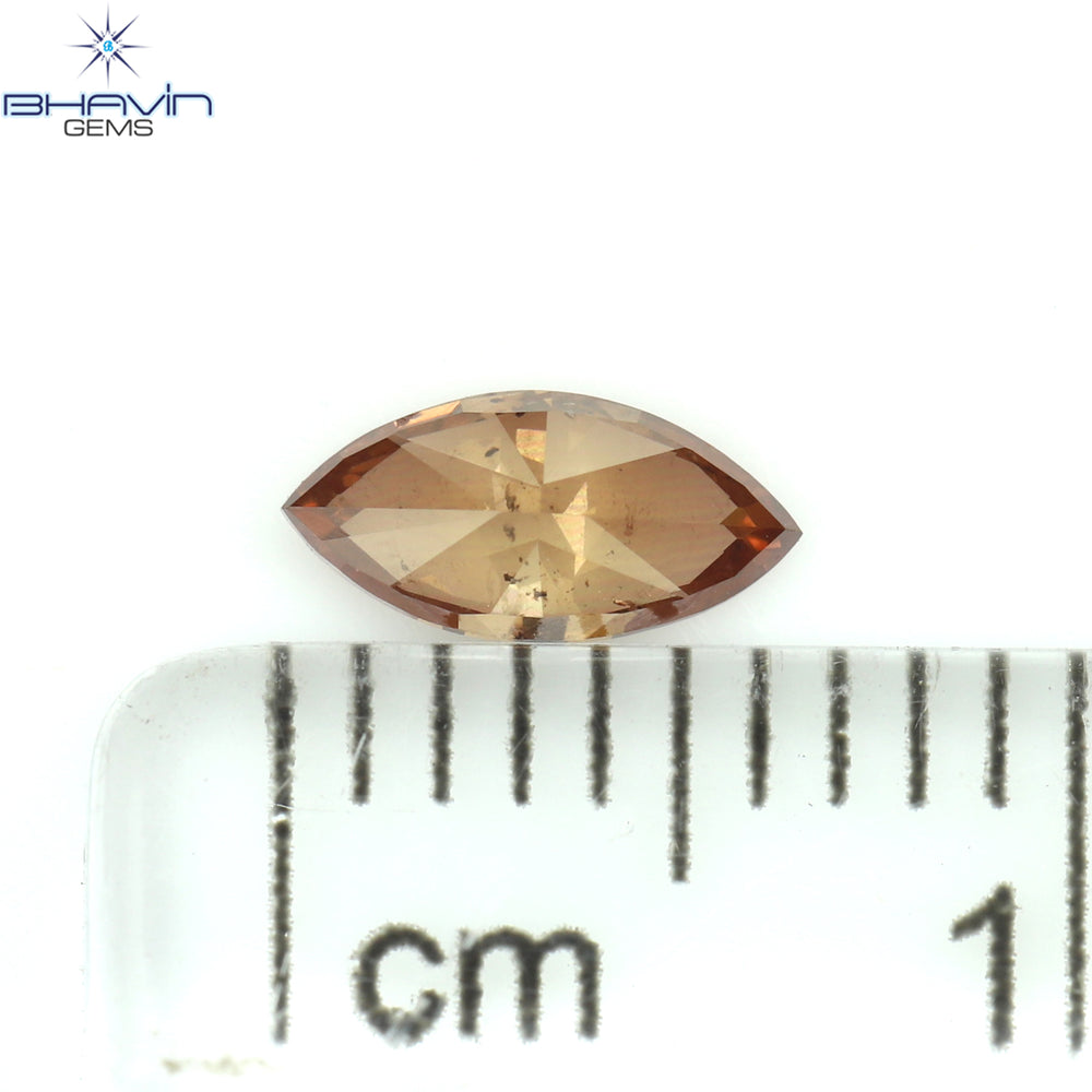 0.31 CT マーキス シェイプ ナチュラル ダイヤモンド ピンク色 SI2 クラリティ (6.59 MM)