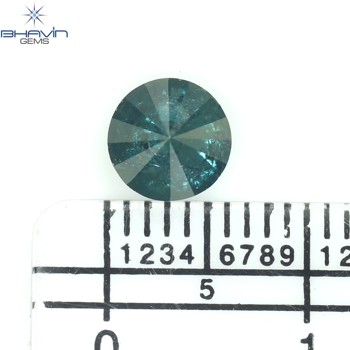 1.18 CT Natural Round Diamond Enhanced Blue Color Clarity I3 (6.15 MM)