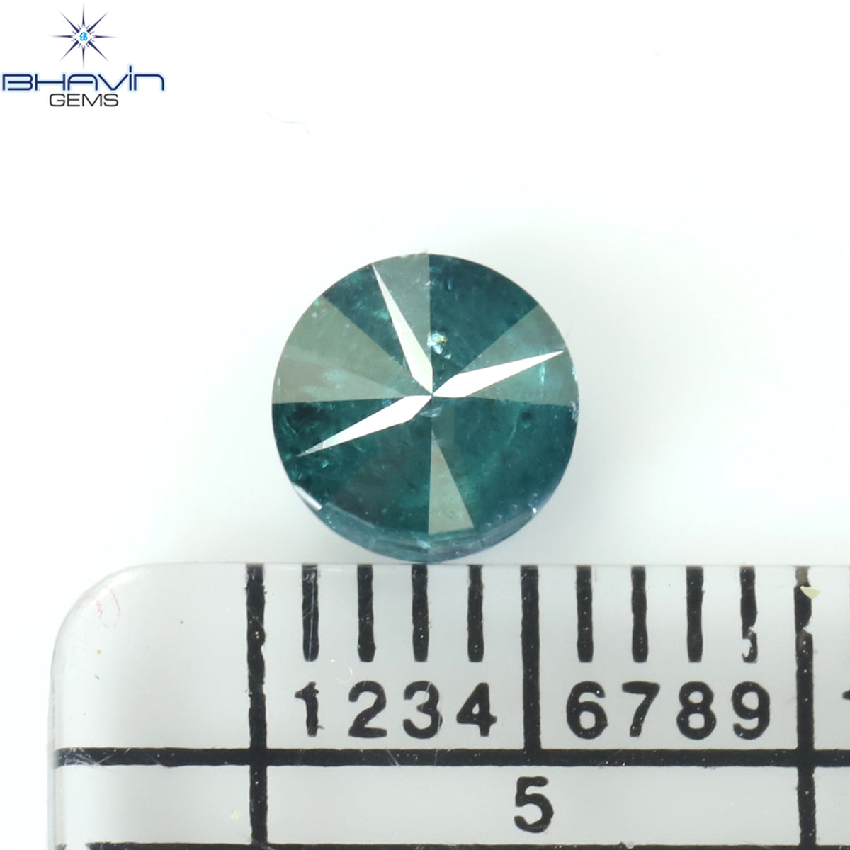 0.71 CT Natural Round Diamond Enhanced Blue Color Clarity I3 (5.65 MM)