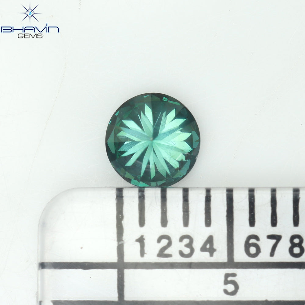 0.31 CT Natural Round Diamond Enhanced Blue Color Clarity SI1 (4.36 MM)
