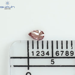 0.07 CT Pear Shape Natural Diamond Pink Color VS1 Clarity (3.40 MM)