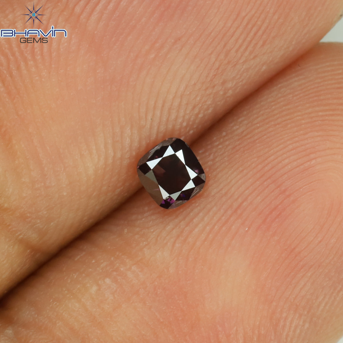 0.07 CT クッション シェイプ ナチュラル ルース ダイヤモンド 強化ピンク色 VS2 クラリティ (2.36 MM)