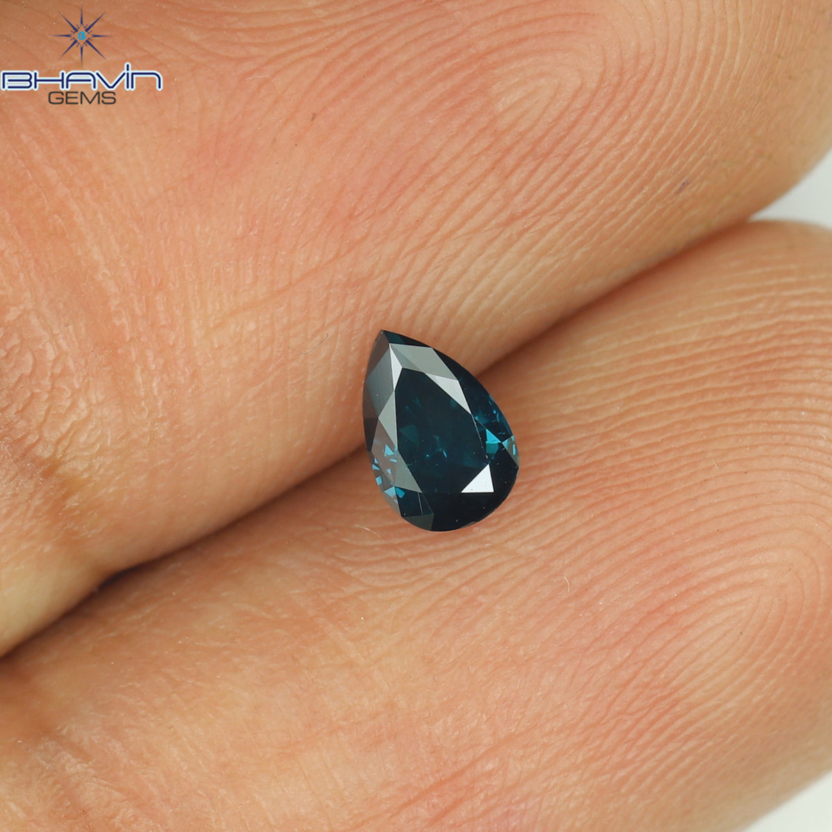0.24 CT Natural Pear Diamond Enhanced Blue Color Clarity VS2 (4.93 MM)