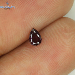 0.14 CT Pear Shape Natural Diamond Enhanced Pink Color VS1 Clarity (4.02 MM)