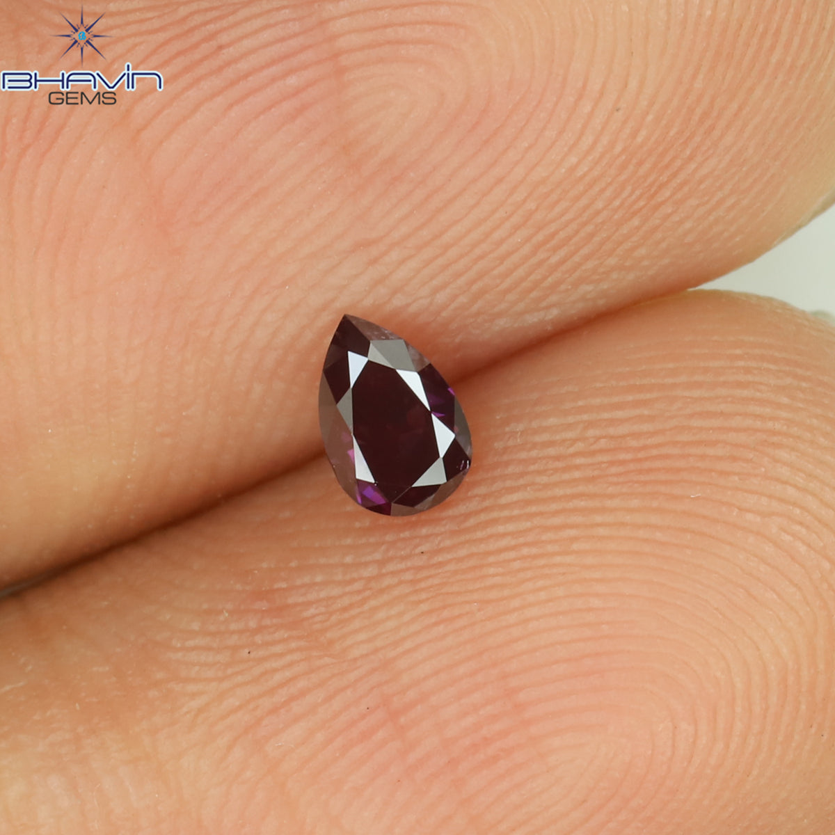 0.12 CT ペアシェイプ ナチュラル ダイヤモンド 強化ピンク色 VS2 クラリティ (3.87 MM)