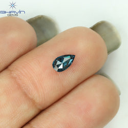 0.29 Pear Shape Natural Diamond Blue Color I3 Clarity (6.30 MM)