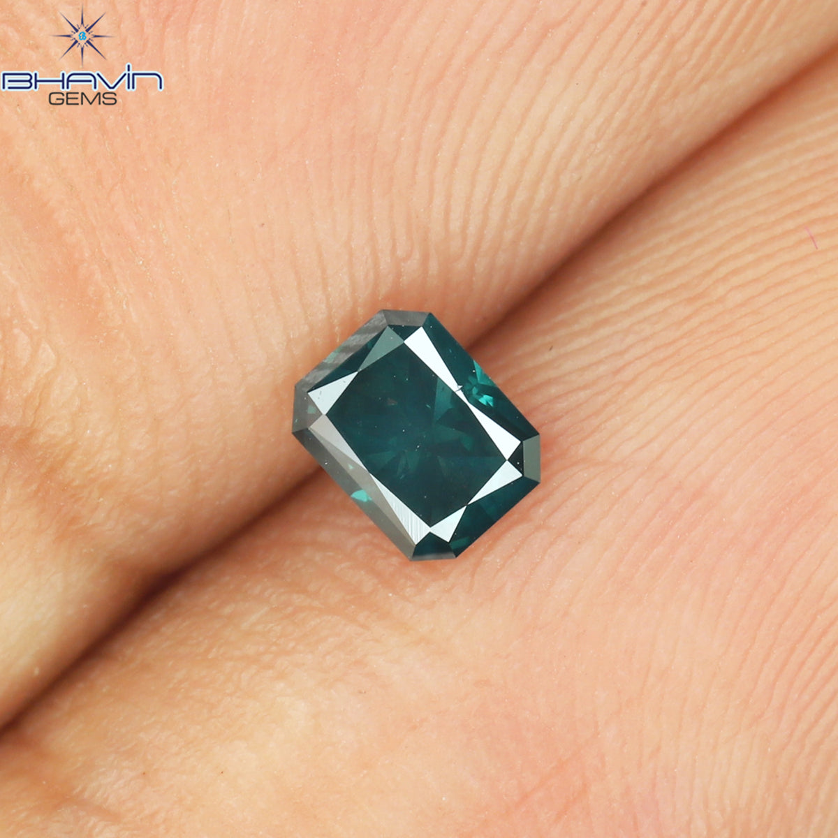 0.28 CT Natural Radiant Diamond Enhanced Blue Color Clarity SI1 (4.27 MM)