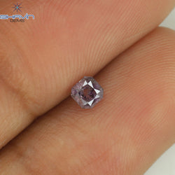 0.08 CT ラディアント シェイプ ナチュラル ダイヤモンド ピンク色 SI2 クラリティ (2.38 MM)