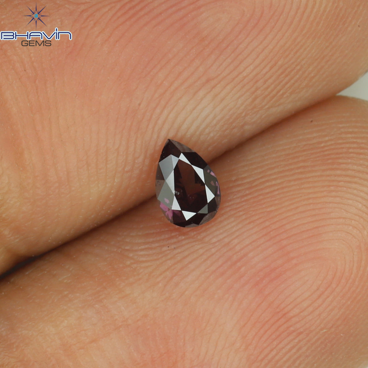 0.12 CT ペアシェイプ ナチュラル ダイヤモンド 強化ピンク色 VS2 クラリティ (3.87 MM)