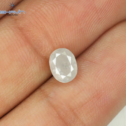 0.91 CT Oval Shape Natural Diamond White Color I3 Clarity (6.36 MM)