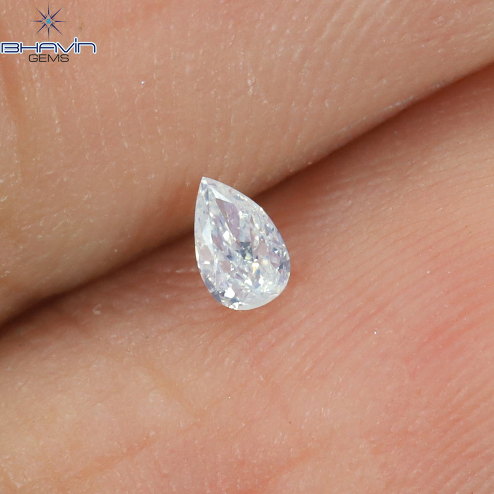 0.07 CT Pear Shape Natural Diamond White Color SI2 Clarity (3.47 MM)