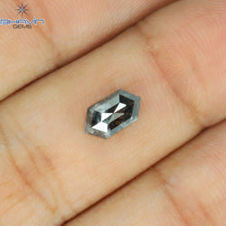 0.85 CT Hexagon Shape Natural Loose Diamond Salt And Pepper Color I3 Clarity (7.50 MM)