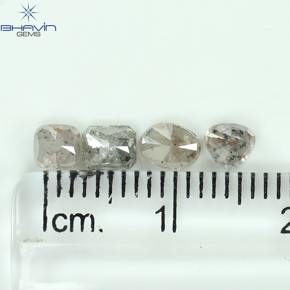 1.26 CT/4 PCS Mix Shape Natural Diamond White Color I3 Clarity (4.20 MM)