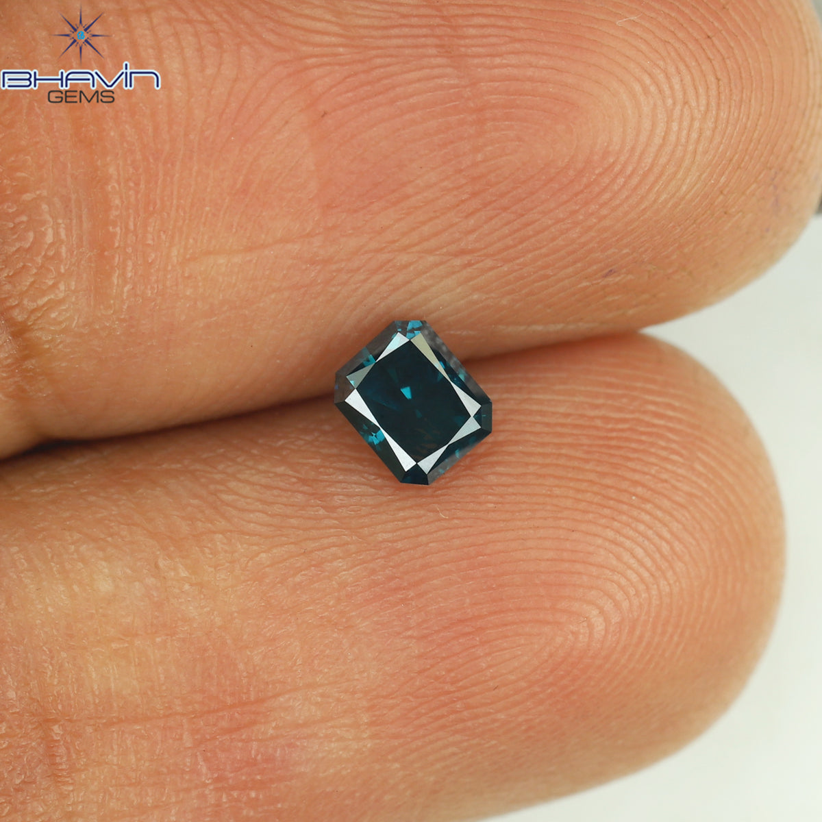 0.30 CT Natural Radiant Diamond Enhanced Blue Color Clarity VS2 (4.04 MM)
